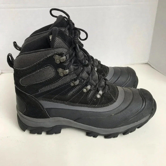 Lands End Mens High Top Hiking Boots Leather - Picture 3 of 8